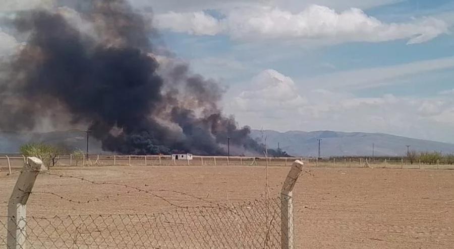 Kayseri'de Sultan Sazlığı Milli Parkı'nda yangın çıktı