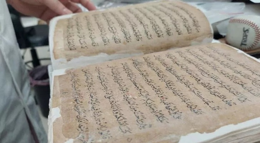 500 yıllık el yazması Kur'an-ı Kerim onarılmaya başlandı