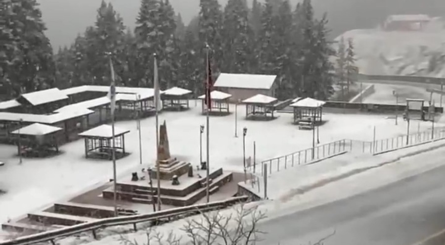 Ilgaz Dağı'nda nisan ayında kar sürprizi
