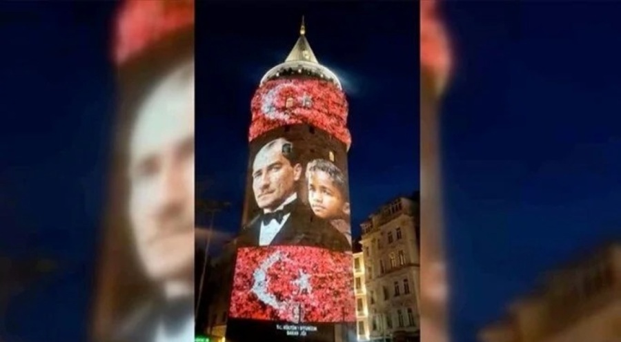 "Bir Hayalin İnşası"  Galata Kulesi'ne yansıtıldı