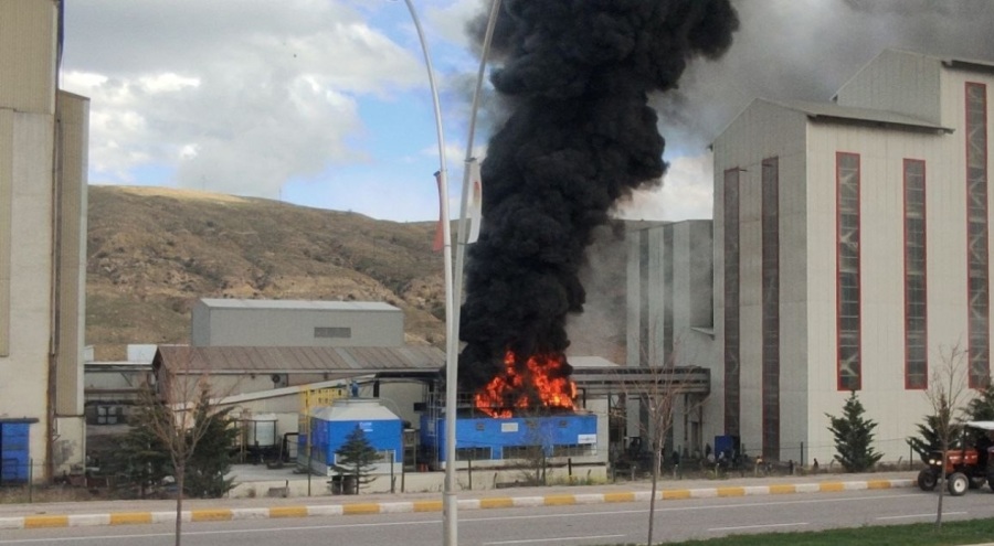 Çankırı'da fabrika yangını