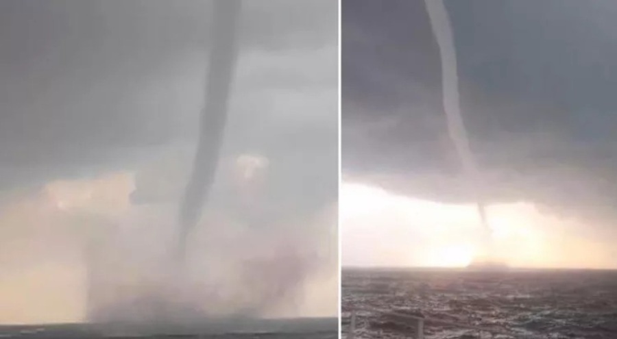 Antalya'da denizde dev hortum oluştu