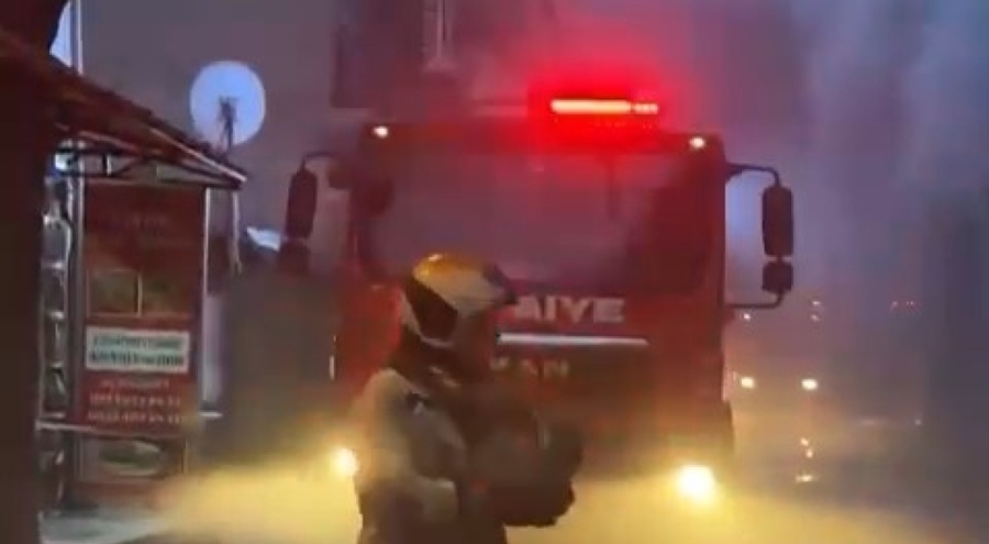 Bursa'da iş yerinde yangın çıktı