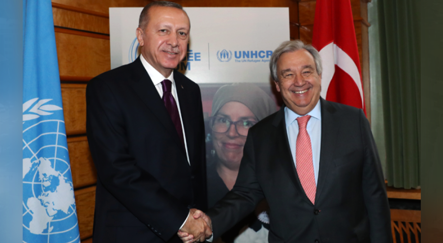 Cumhurbaşkanı Erdoğan BM Genel Sekreteri Guterres ile görüştü
