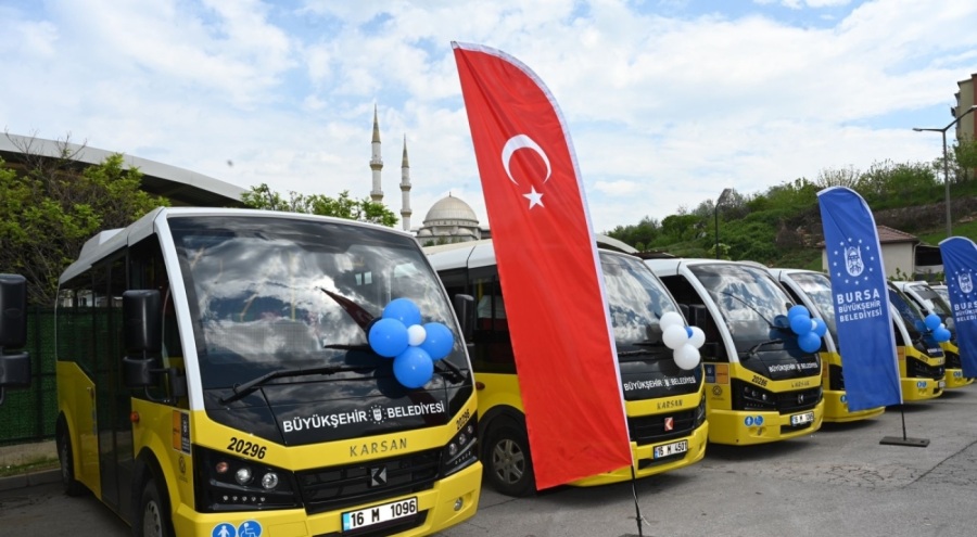 Bursa'da araç filosuna 61 minibüs eklendi