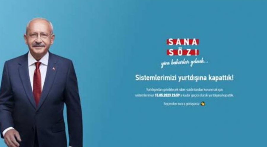 CHP'nin internet sitesi yurt dışına kapatıldı