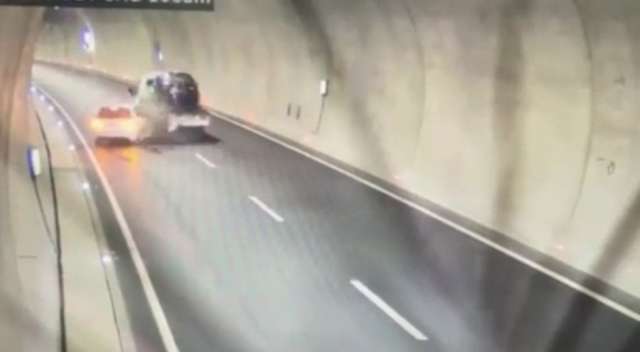 Ayvacık tünellerindeki korkunç kaza kameralara yansıdı!