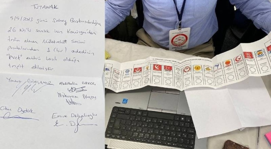 CHP: Avustralya'da kullanılmamış oy pusulasına AK Parti'ye evet mührü basıldı