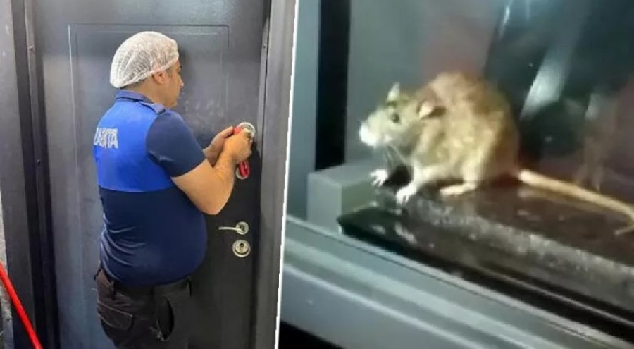 Fare görülen fırın mühürlendi, tüm ürünler imha edildi