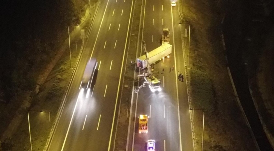 Anadolu Otoyolu'nda ulaşımı aksatan kaza