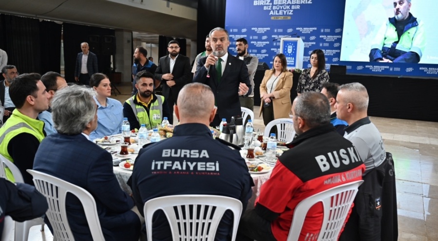 Afet bölgesinde görev alan personeller Bursa'da buluştu