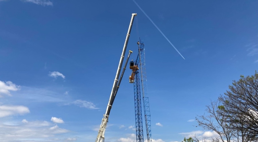 Ankara'da kuleli vinç koptu