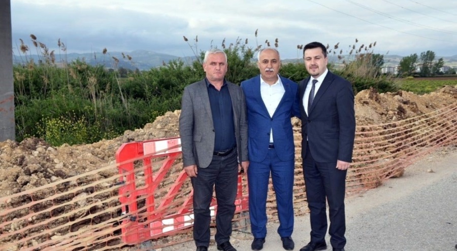 Bursa Yenişehir'de elektrik telleri yer altına alınıyor