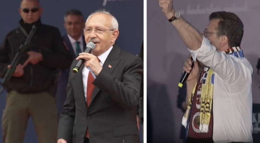 Kılıçdaroğlu ve Ekrem İmamoğlu, mitingde çelik yelek giydi