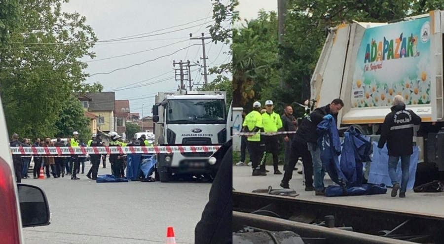 Çöp kamyonunun altında kalan adam, feci şekilde can verdi