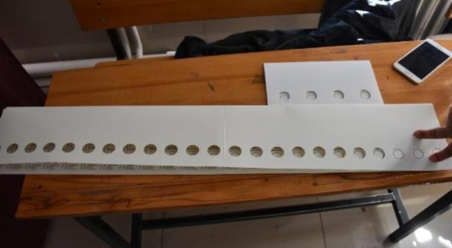 Görme engelliler oylarını özel şablonla kullandı