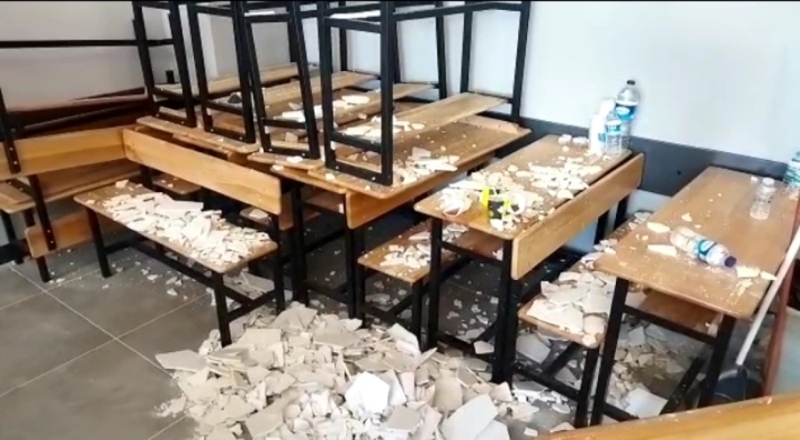 İstanbul'da oy kullanımı sırasında tavandan sıva parçaları düştü: 2 yaralı