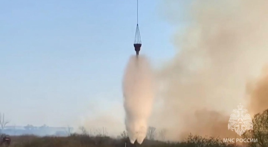 Rusya'da orman yangını sonrası çalı yangını sürüyor