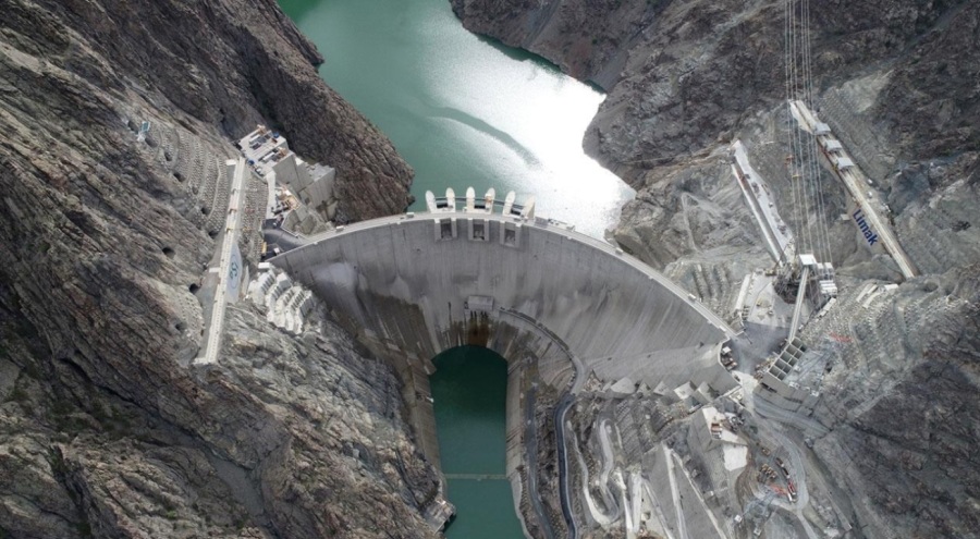 Yusufeli Barajı'nda su yüksekliği 134 metreyi aştı