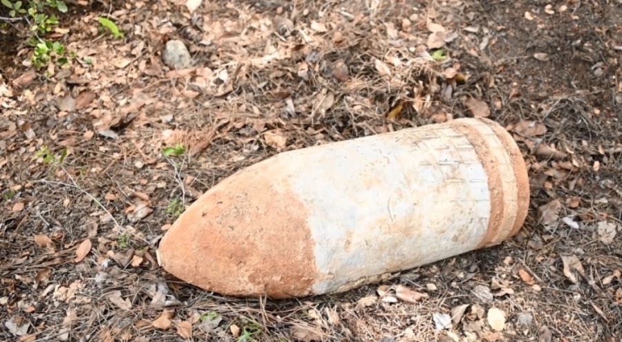 108 yıllık patlamamış top mermisi imha edildi