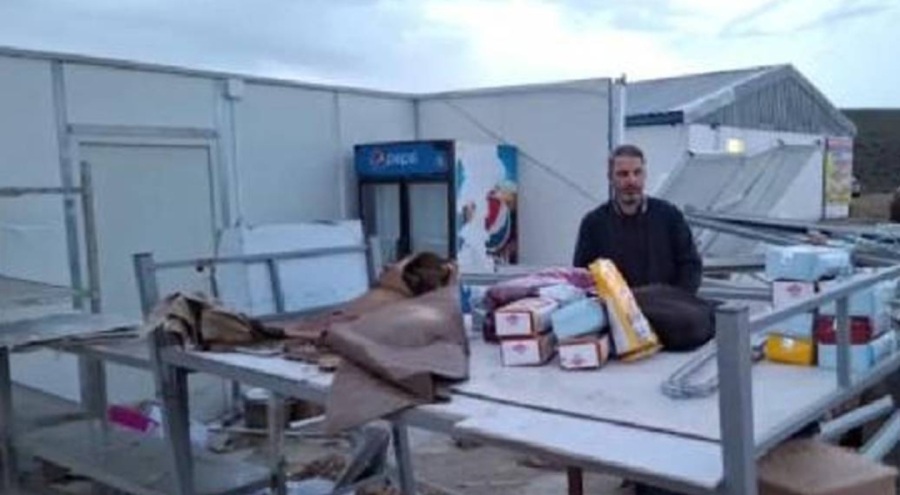 Kırıkkale'de TOKİ şantiyesinin yemekhanesi yıkıldı