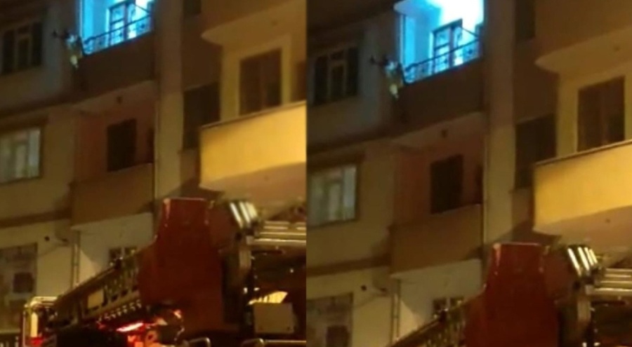 Iğdır'da balkona çıkan adam, intihara kalkıştı