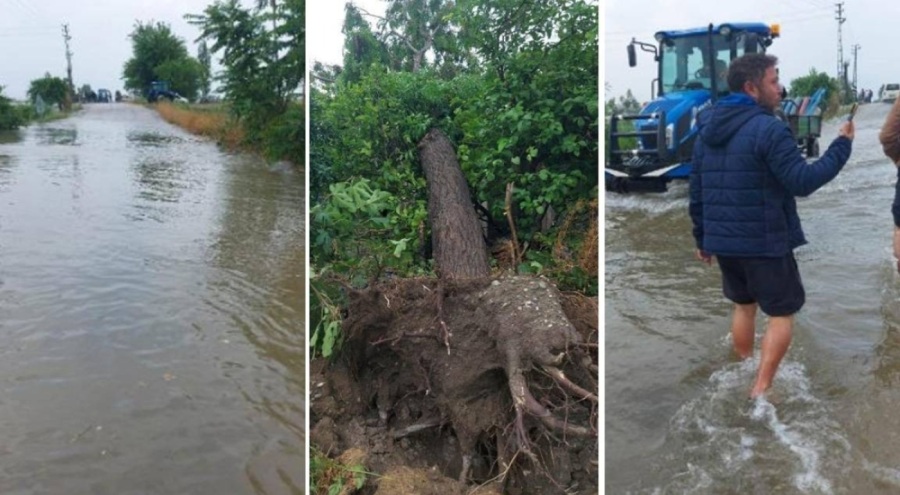 Osmaniye'de sağanak; yollar göle döndü!