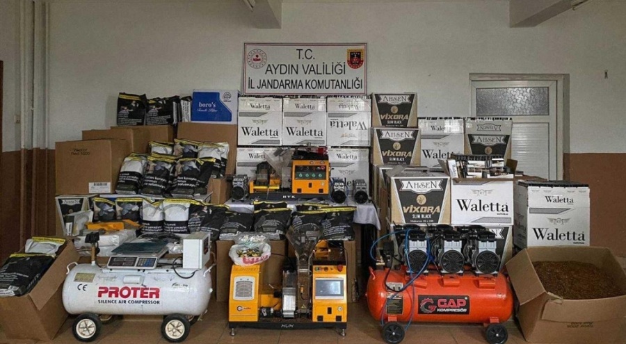 Aydın'da milyon liralık  makaron ele geçirildi