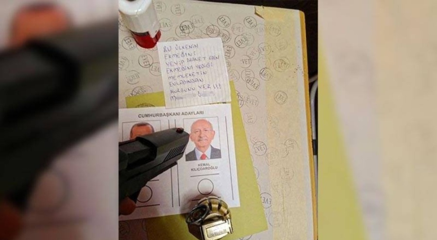 Kabine soktuğu tabancayı Kılıçdaroğlu'nun fotoğrafına doğrulttu! Gözaltına alındı