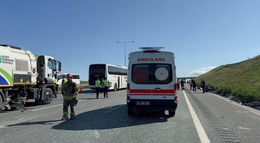 Kuzey Marmara Otoyolu'nda zincirleme kaza!
