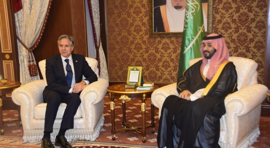 Blinken, Suudi Arabistan Veliaht Prensi Selman ile bir araya geldi