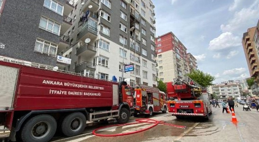 Ankara'da apartmanda yangın çıktı: Ölü ve yaralılar var