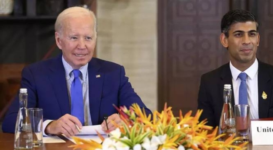 ABD Başkanı Biden, İngiltere Başbakanı Sunak'ı Beyaz Saray'da ağırladı