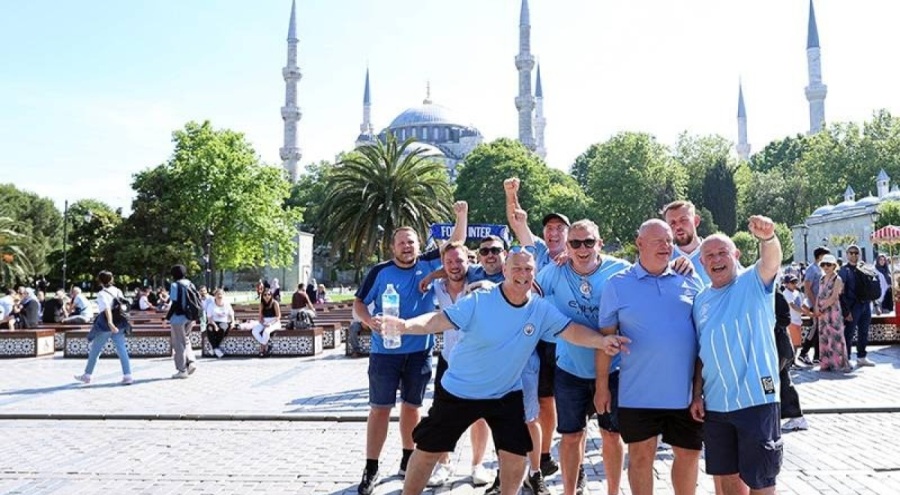 Inter ve Manchester City taraftarları İstanbul'u gezdi