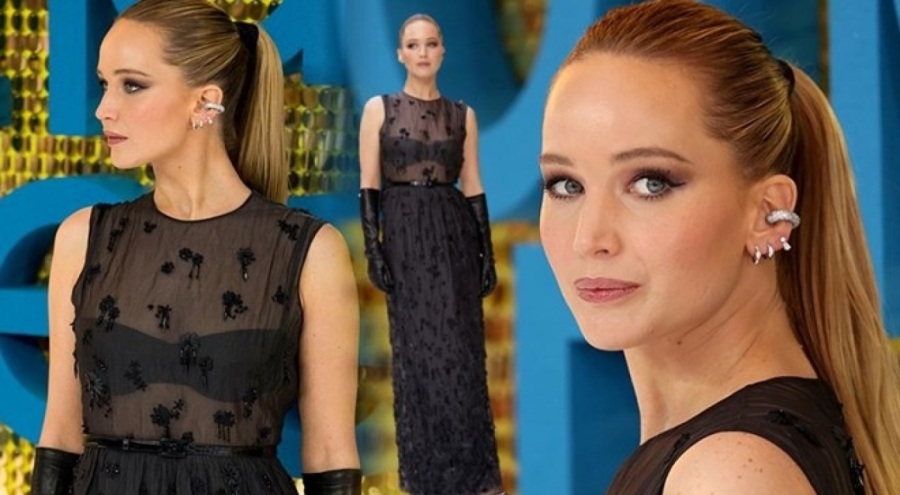 Jennifer Lawrence'ın transparan şıklığı gündem oldu
