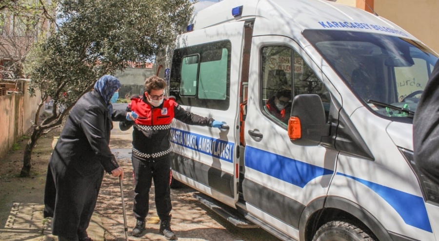 Bursa'da hasta nakil aracı ile ihtiyaç sahiplerine 24 saat hizmet