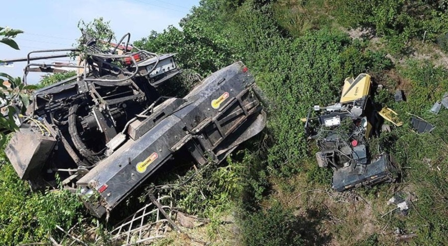 Freni tutmayan TIR 50 metre sürüklendi