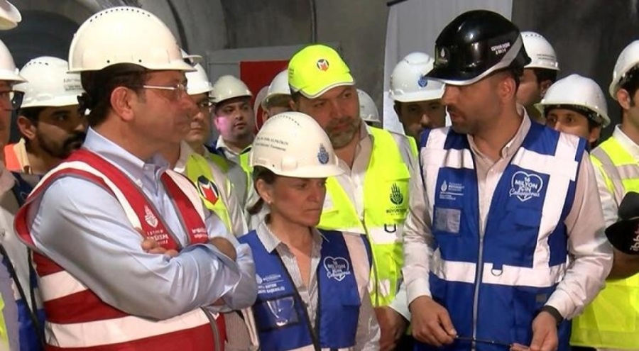 Ekrem İmamoğlu Ümraniye-Göztepe Metro Hattı ilk ray kaynatma törenine katıldı