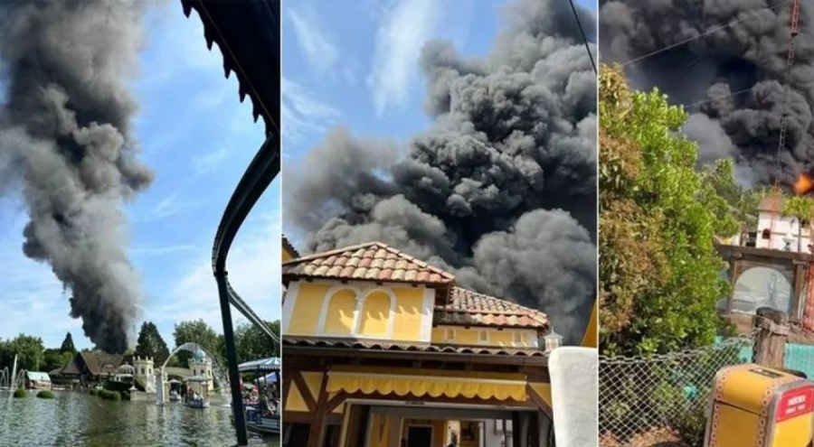 Almanya'nın en büyük eğlence parkında yangın