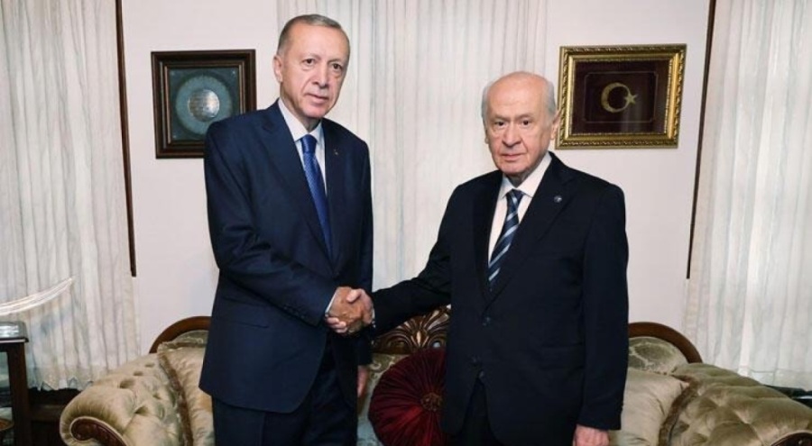Erdoğan ve Bahçeli görüşmesi sona erdi