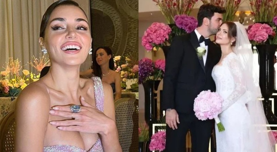 Eda Ece'nin düğününe Hande Erçel damga vurdu