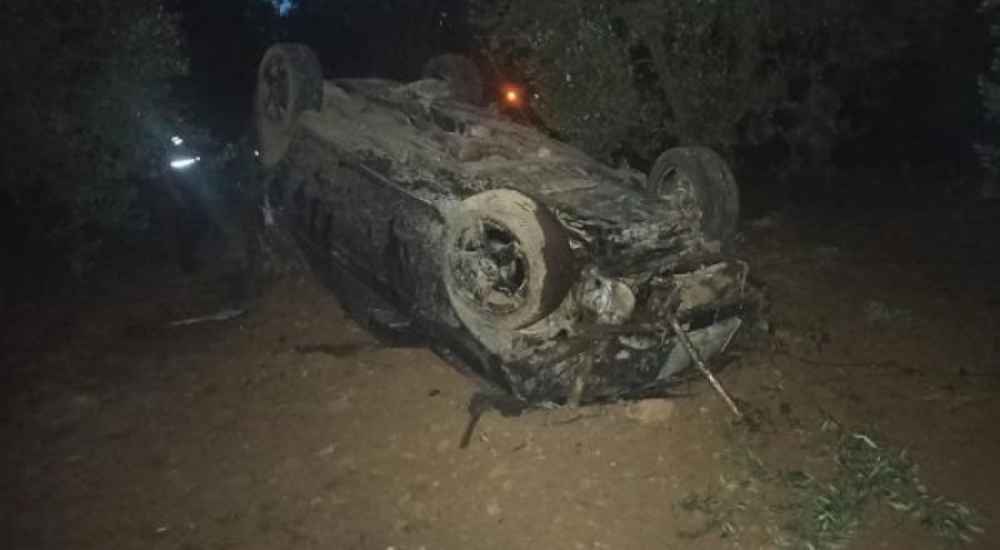 Bursa'da aşırı hız kaza getirdi: Zeytinlik alana girerek takla attı