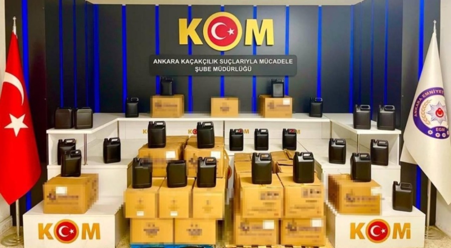 Ankara'da tonlarca alkole el konuldu