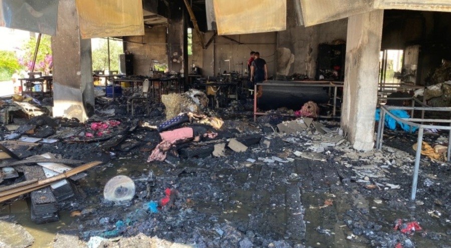 Muğla'da iş yerinde yangın! 3 ev hasar aldı