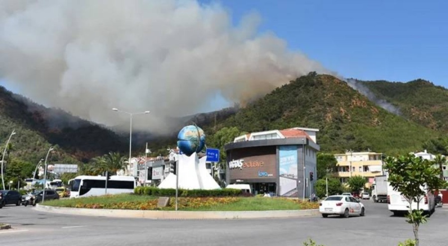 Marmaris'te orman yangını: 1 kişi gözaltına alındı