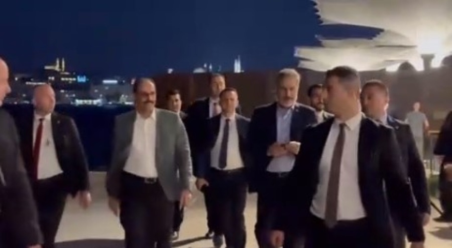 Dışişleri Bakanı Hakan Fidan ve MİT Başkanı İbrahim Kalın İstanbul'da yürüyüş yaptı