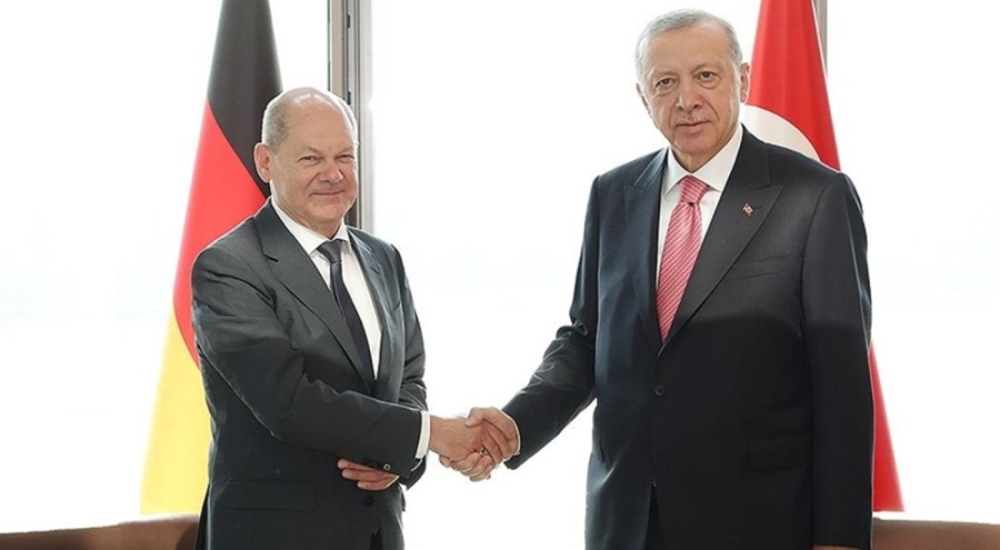 Erdoğan Olaf Scholz ile görüştü