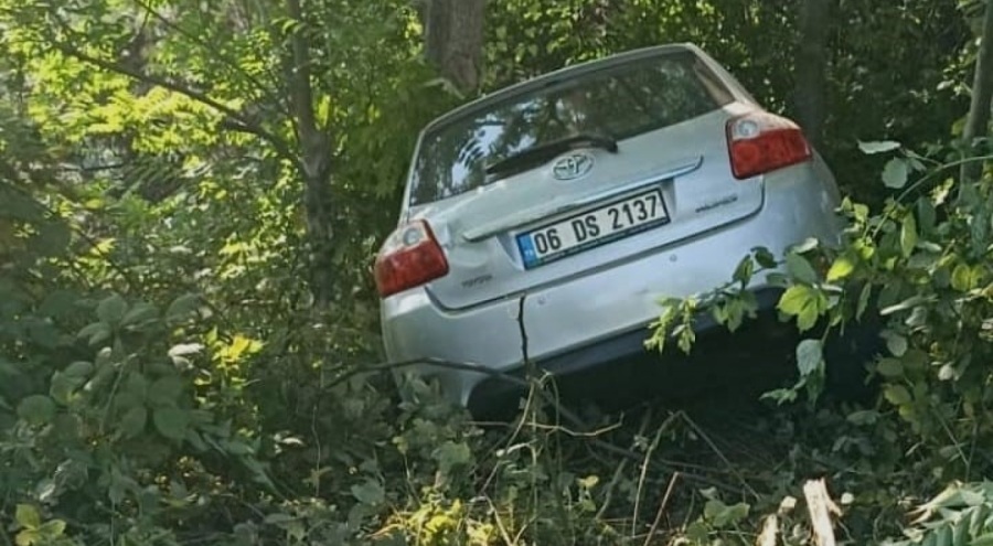 Bursa'da kontrolden çıkan araç şarampole uçtu!