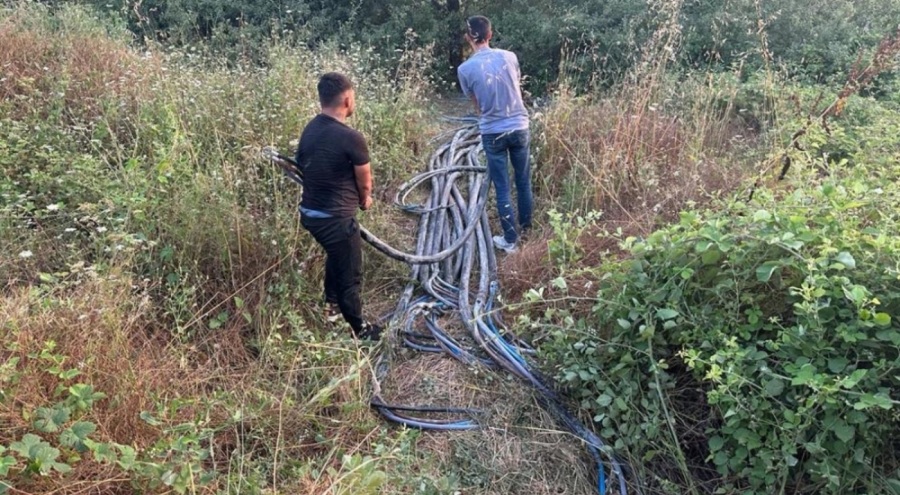 Çanakkale'de kablo hırsızlığına suçüstü!