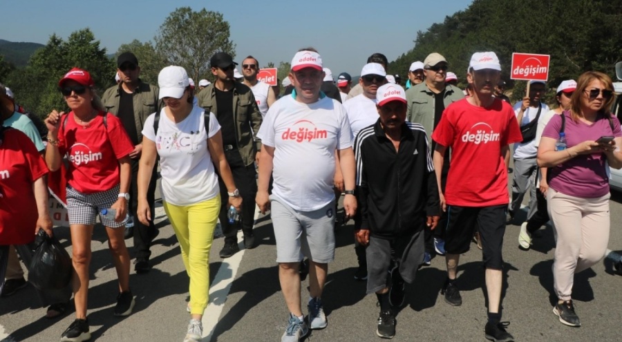 Tanju Özcan'ın yürüyüşünün ikinci gününde